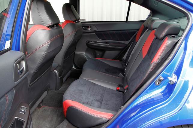 There's plenty of space in the WRX STI, and comfortable seating, both front and rear