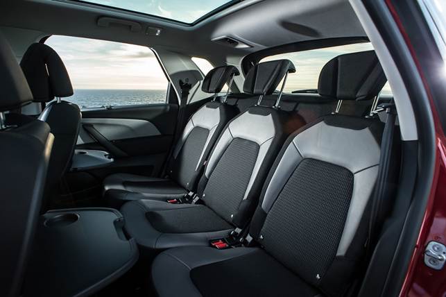 A longer wheelbase means the Picasso's airy cabin now offers more rear legroom