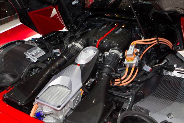 At the heart of LaFerrari sits a 6.3-litre V12 engine alongside two electric motors