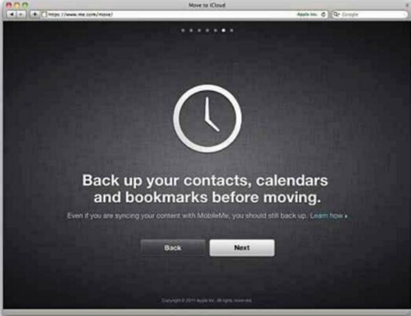 Description: Back up your contacts, calendars and bookmarks before moving.