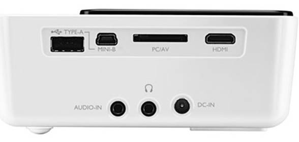 Description: The Joybee GP2 has a veritable embarrassment of connection options, with VGA, composite, USB and USB video, component and HDMI, an SD card slot and a 3.5mm line-in jack for audio