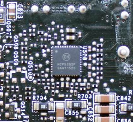 There’s a gap for the memory chip at both sides of PCB