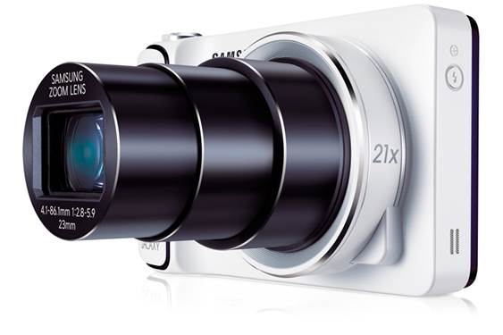 The 21x zoom means that the lens is the equivalent of a 23 – 483mm lens, in SLR terms