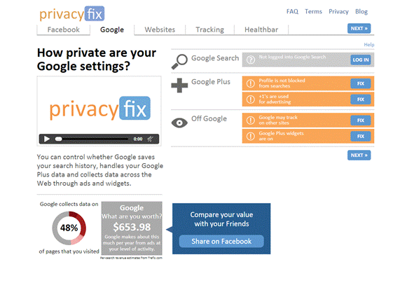 Privacyfix browser