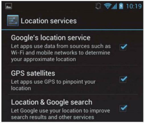 In Android, you should deactivate the GPS locator, as the tracking services combine this data easily with user profiles.