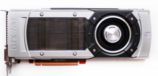 The GeForce GTX 780's front