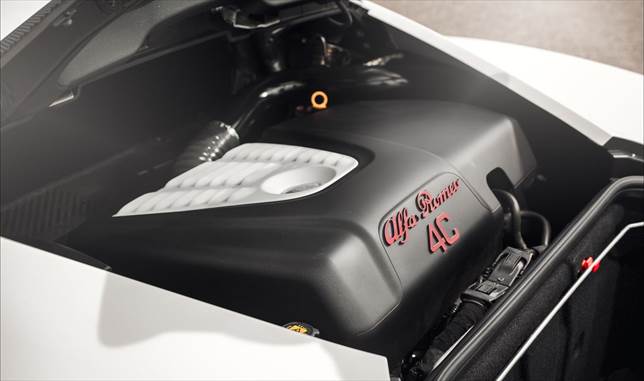 Alfa Romeo 4C turbocharged1.7-liter inline-4 engine