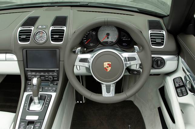 Boxster cabin means business; highly customisable