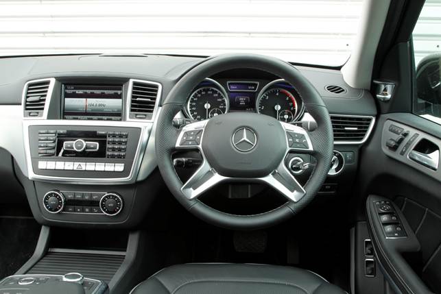 The Mercedes features an arrow-straight driving position and well-spaced pedals