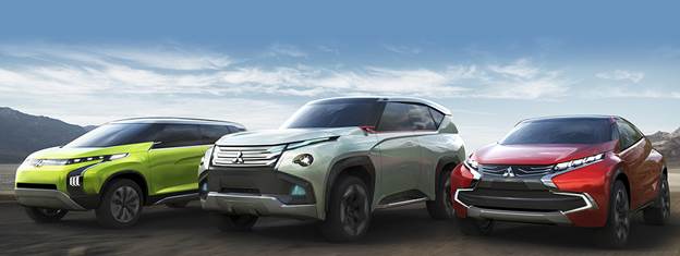 The AR, GC-PHEV and XR-PHEV SUV concepts are Mitsubishi’s latest steps toward featuring powertrain electrification on 20% of its vehicle range by 2020