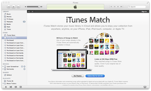 Description: iTunes Match is iCloud’s solution to the nightmare of syncing, and it’s a clever idea. 
