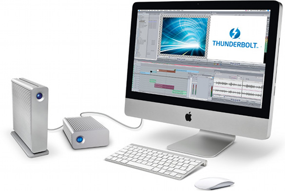 Description: LaCie has just launched its eSATA Thunderbolt hub, which lets you connect fast eSATA drives at up to 3Gbits/sec - nearly four times faster than FireWire 800