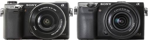 Description: From the front, the NEX-6 is almost indistinguishable from the NEX-7