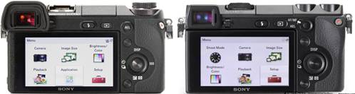 Description: Both cameras combine with the same 3-inch LCD screen OLED viewfinder.