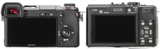 Description: The NEX-6 and GX-1 are almost identical in height.