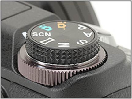 Description: The NEX-6 is the first version of this lineup to feature an external mode dial. It is located on the top of the control dial on the larger circle on the top right.