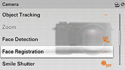 Description: The camera menu