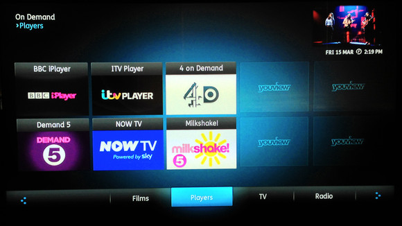 Each on-demand service has its own player