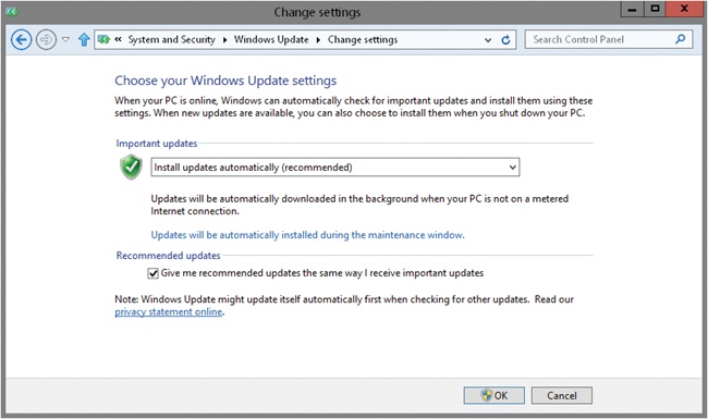 Configure Windows Update.