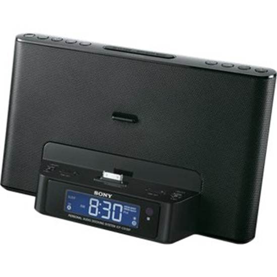 Description: Description: Description: Sony ICF-CS15iP Speaker Dock with Alarm Clock and Radio