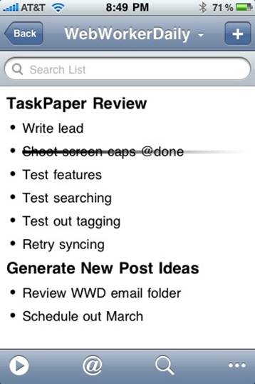 Description: Description: both Wunderlist and TaskPaper support degrees of collaborative working, with TaskPaper's Dropbox-based implementation being perhaps the easiest to work with