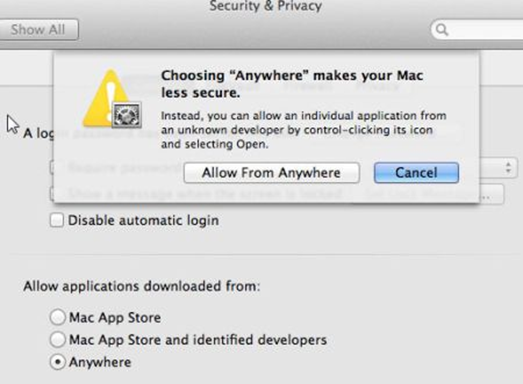 Description: Gatekeeper for Mac OS X Mountain Lion.