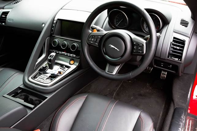 Once you’re inside, the F-Type R Coupe starts to shine as it has one of the nicest, user-friendly cabins in its class