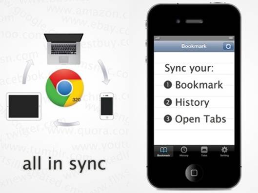 Chrome Sync Pro is a universal that works on the iPhone, iPad and iPod touch