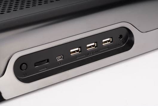 USB laptop connection, 3 x USB ports and DC adapter input