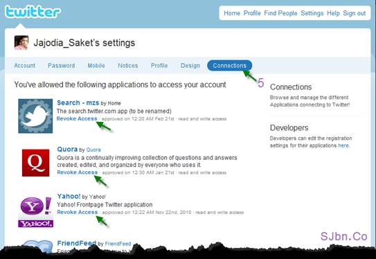 Twitter lets apps access account information
