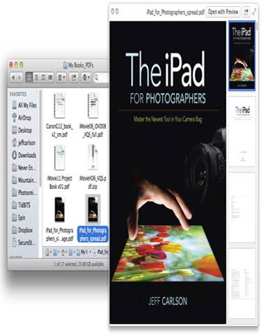 Description: To switch to full-screen mode when using Quick Look with a PDF or Web archive in Mountain Lion, move the cursor to the title bar and spread your fingers
