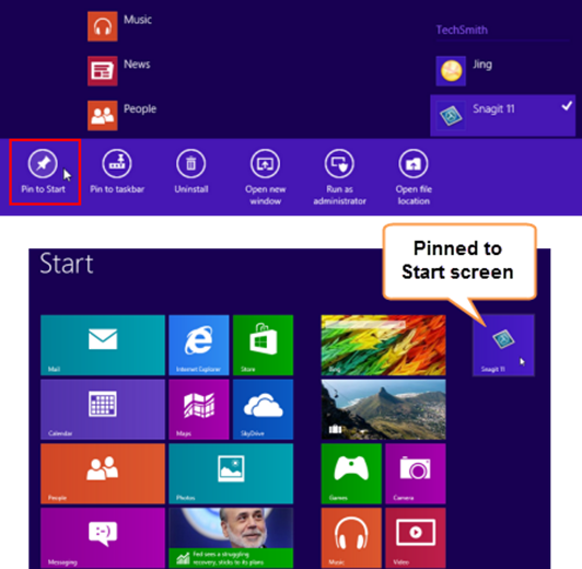 Description: In addition to the Windows 8 apps you can install from the Store, and your favorite websites from within Internet Explorer 10, you can also pin any number of folders, or other programs to the UI Start screen.