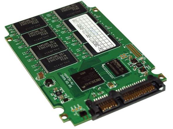 SSDs are composed of a controller chip and flash memory modules