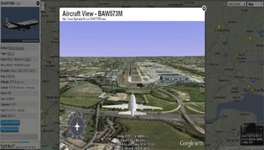 Description: Real-time flight tracking website FlightRadar24 has added an awesome new Google Earth