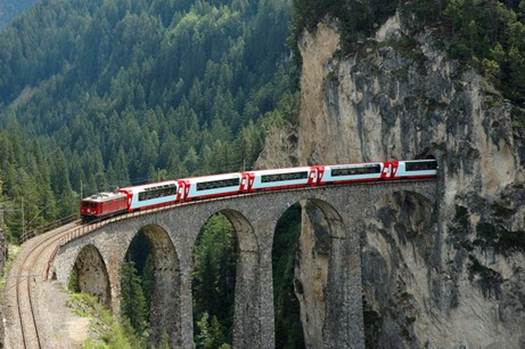Description: Take a train through the Swiss Alps