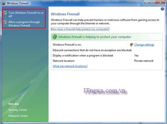 Description: Windows Firewall