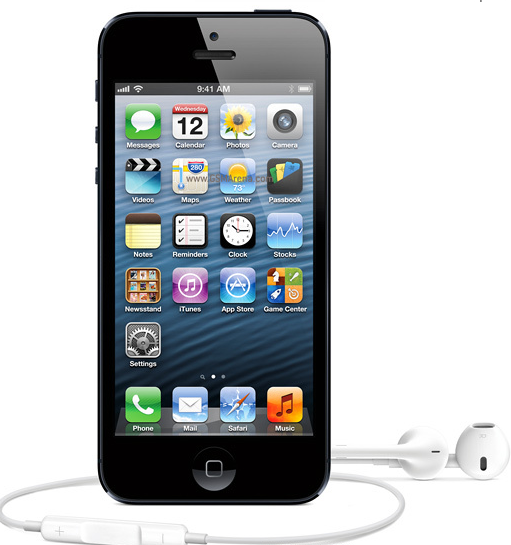 the new iPhone 5 retains many of its predece-sor's features, including a flat front and back, a raised metal ring around its sides, and signature rounded edges.