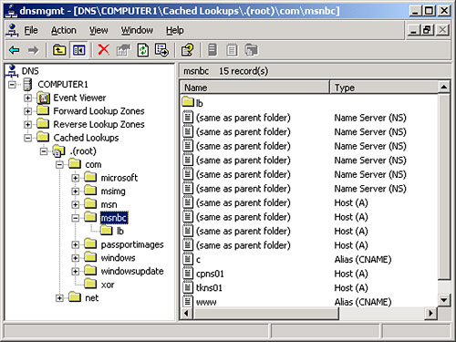 creating a dynamicnaming service alias in windows 2003