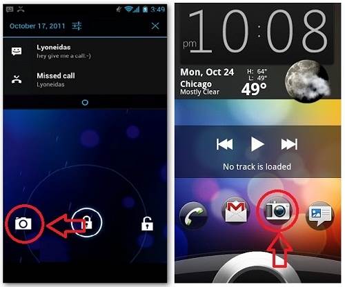 Set the camera app icon on the lock screen or home screen for quick access.