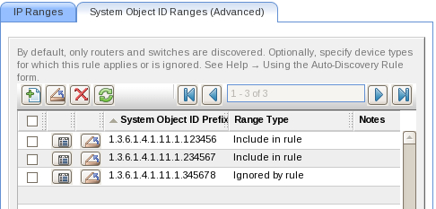 Example 2: Discover by IP address range and system Object ID