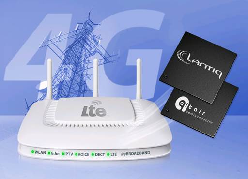 Altair’s LTE chipset used in Lantiq’s network processors, speeding development of LTE-ready home gateways 
