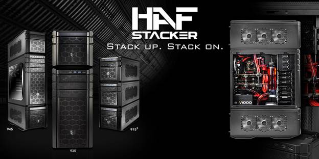HAF Stacker - the first expandable system that allows externally modular upgrades for enthusiasts.