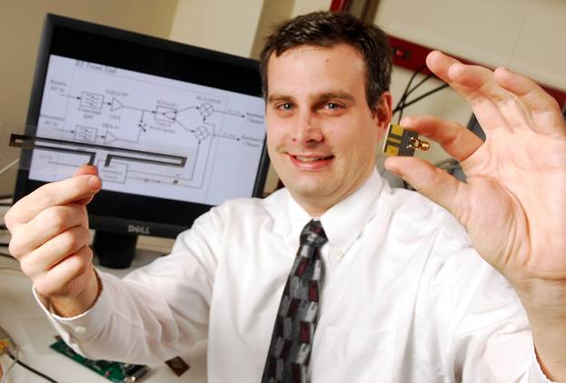 He has developed a testbed to rapidly test new RFID tag prototypes