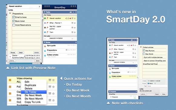SmartDay puts your calendars and to-dos side by side.